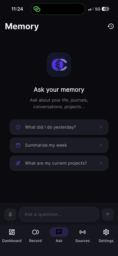OpenClone iOS — Ask