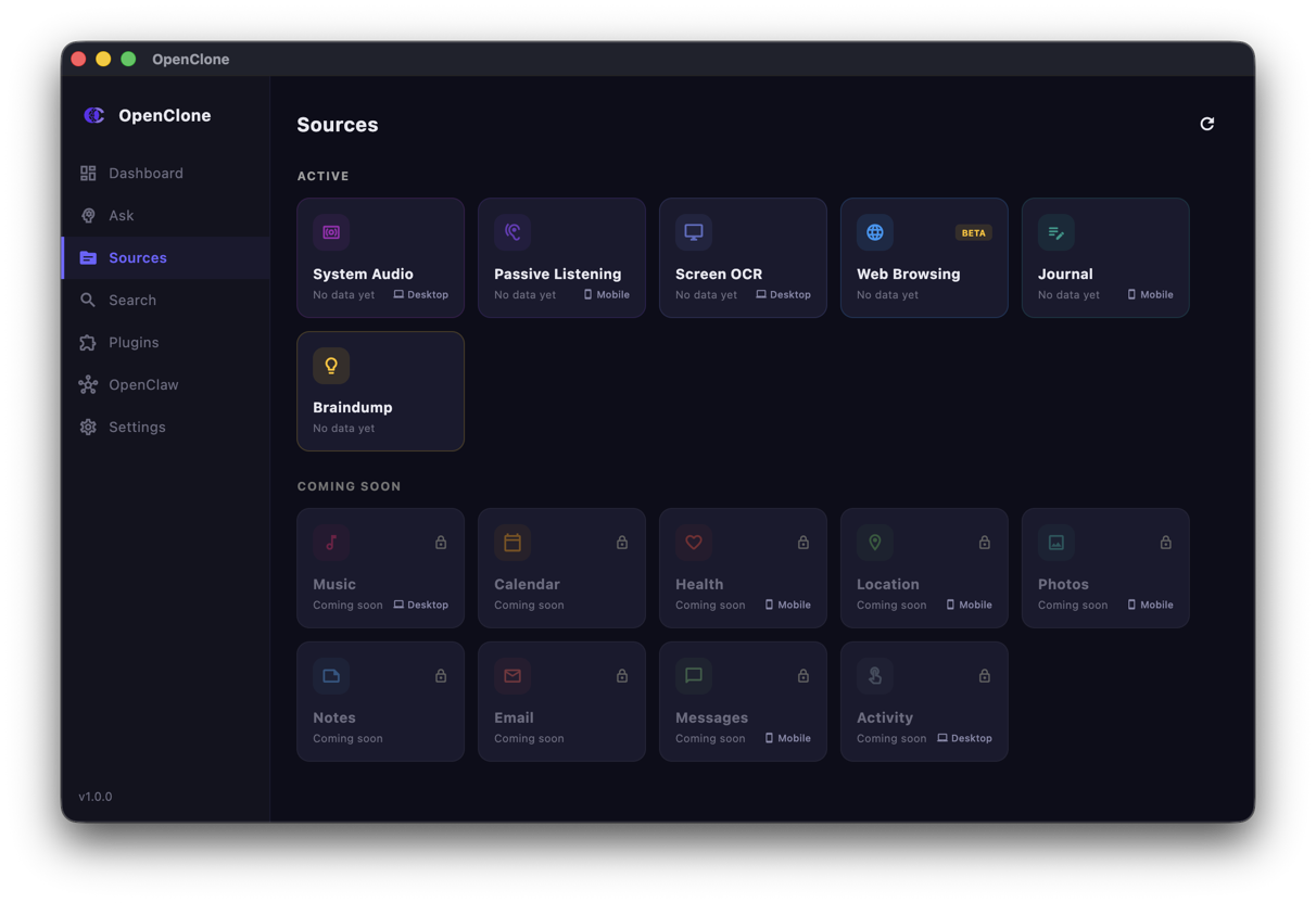 OpenClone macOS — Sources